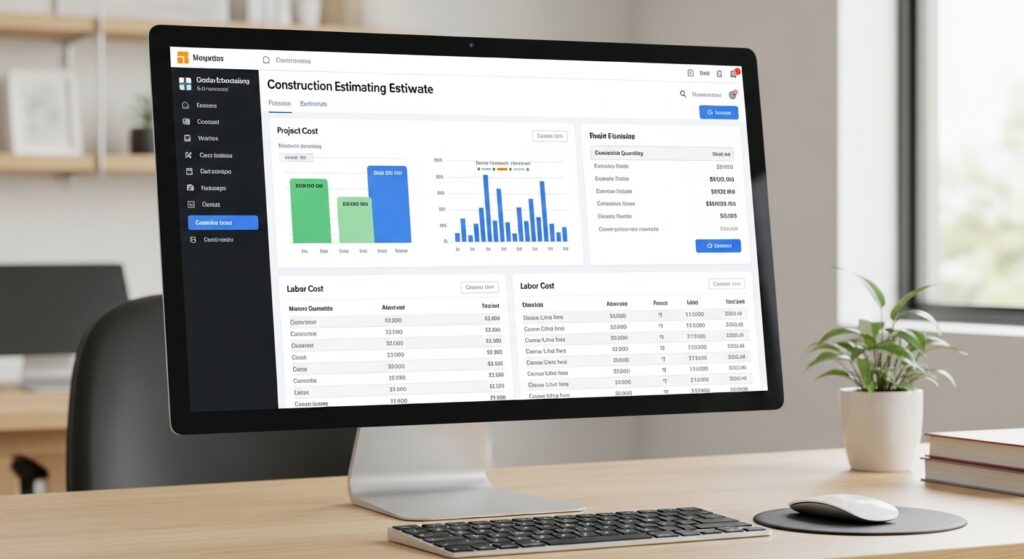 how to estimate construction costs construction estimating software showing project cost calculations