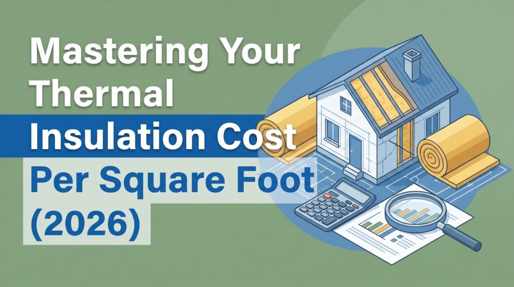 thermal insulation cost estimate per square foot