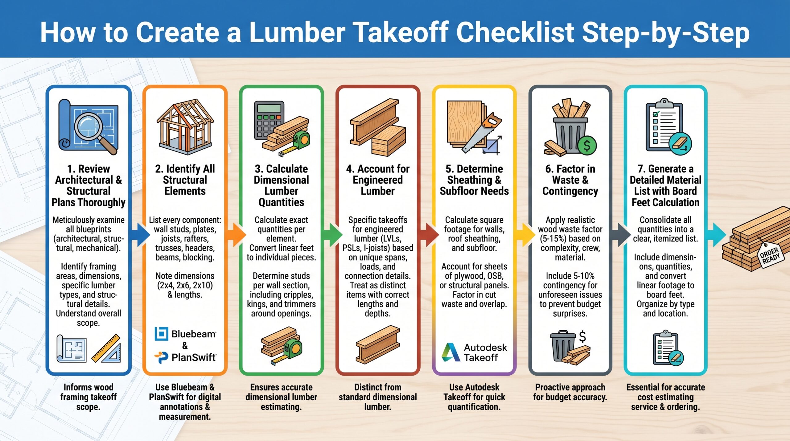 Lumber Takeoff Checklist for Contractors: Essential Guide