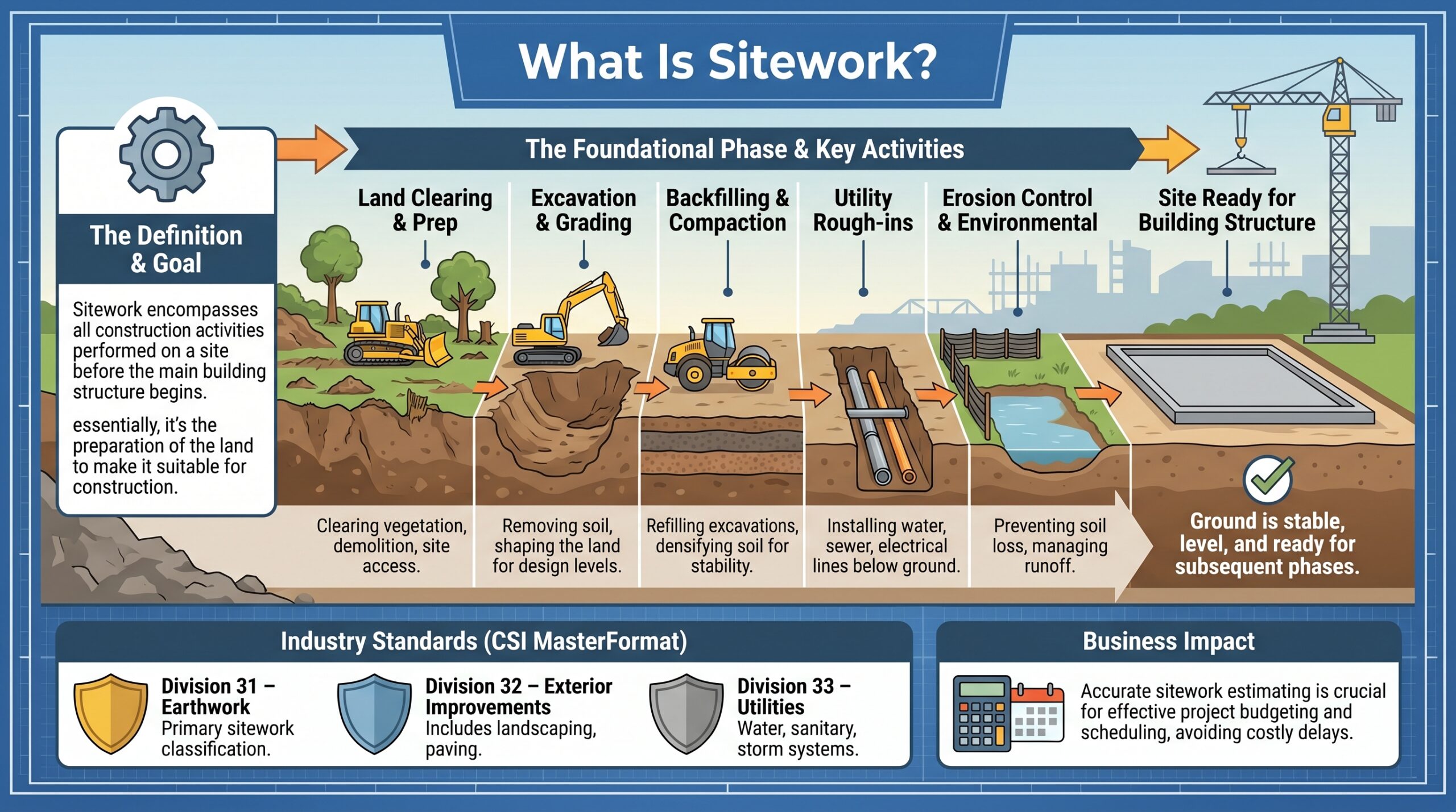 how to estimate sitework costs