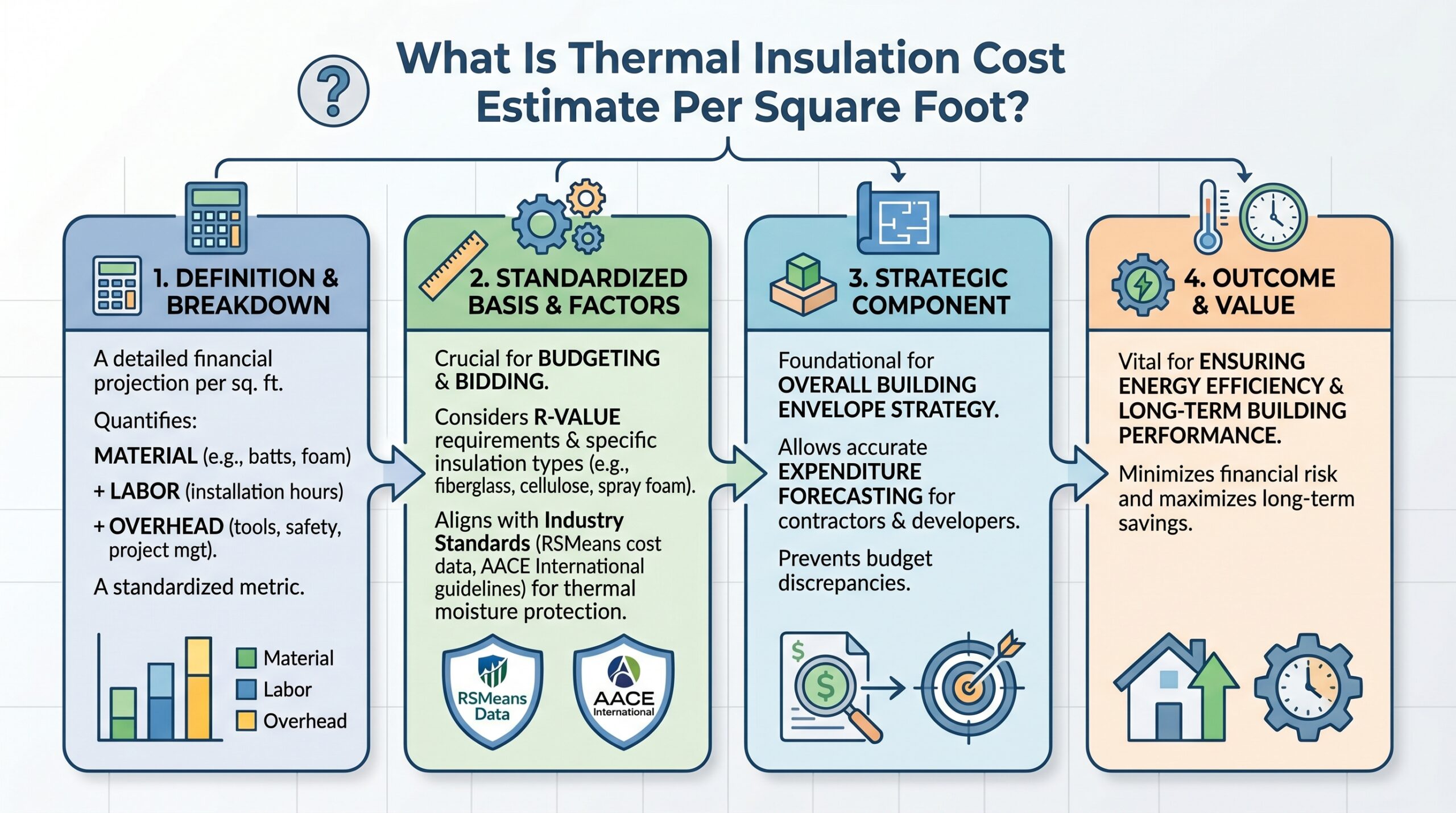 thermal insulation cost estimate per square foot