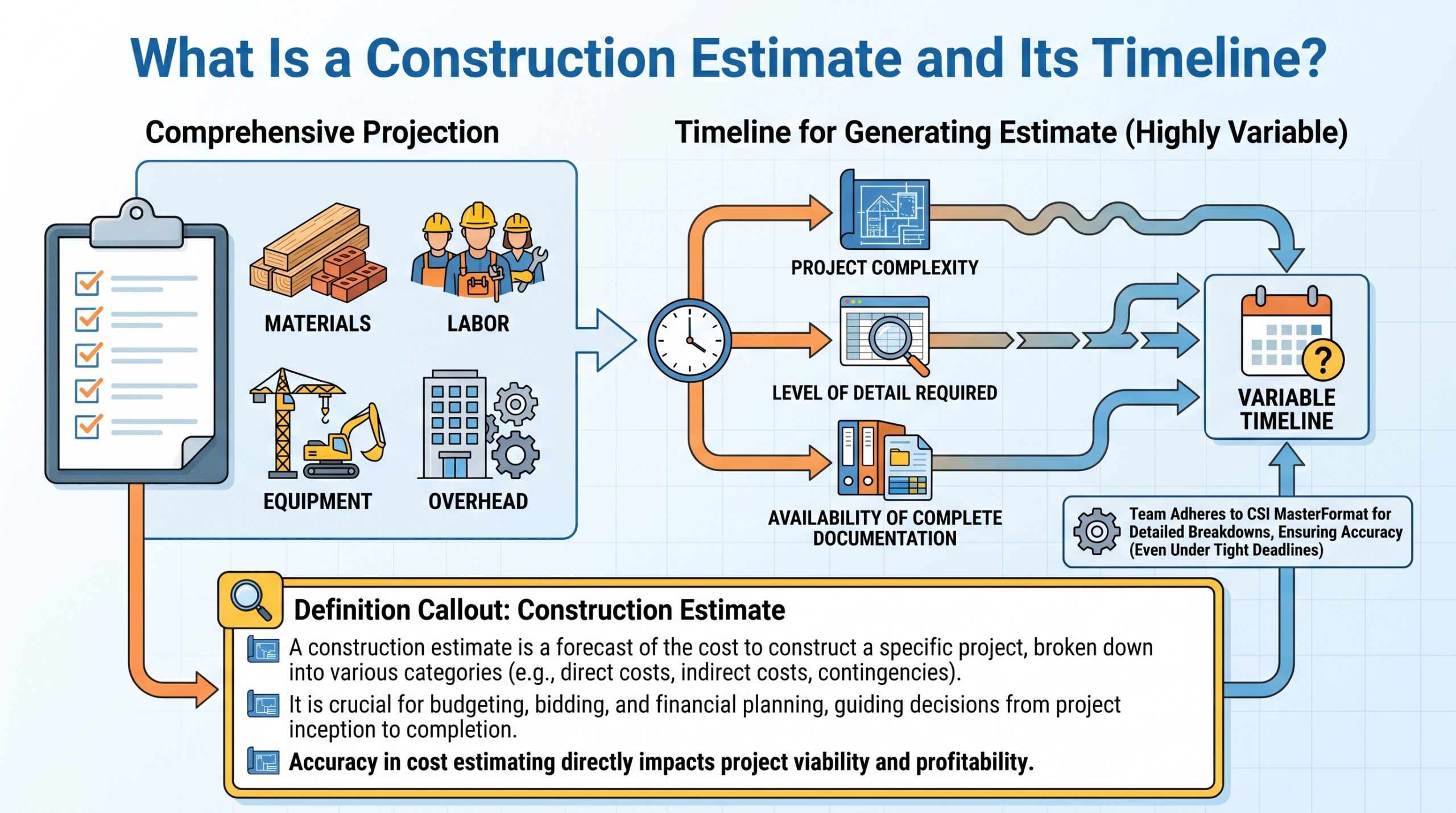 how long does a construction estimate take
