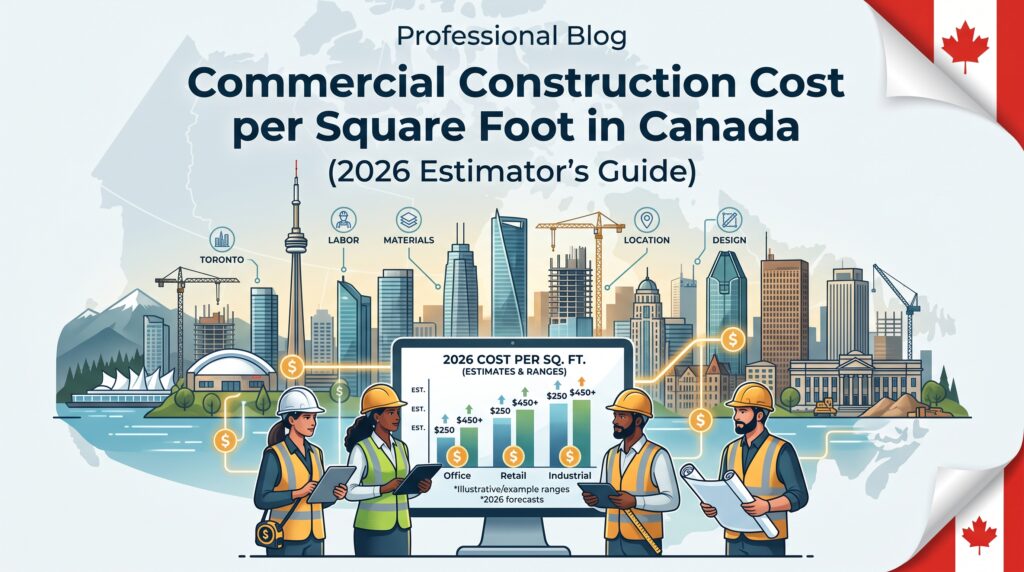 Commercial Construction Cost per Square Foot in Canada (2026 Estimator's Guide)
